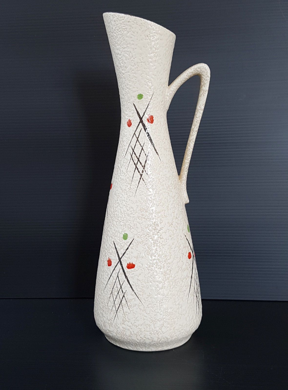 German Ceramic Vase West Germany 246 27 Vintage 1950 1960 50s 60s 50s 60s photo vinterior
