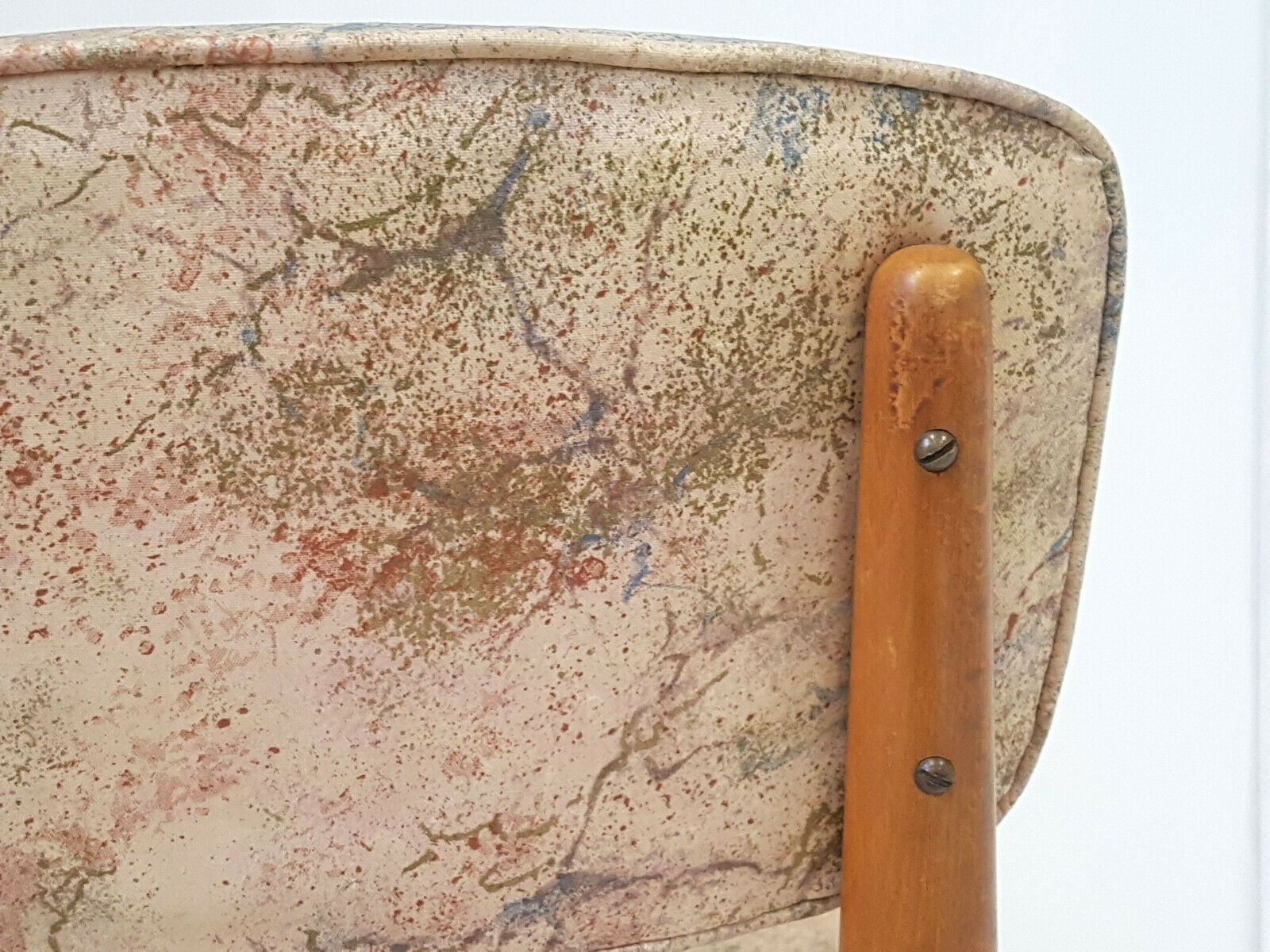 photo for sale Danish Vintage Scandinavian Chair 1960 Teak Metal Fabric 60s 60s Years 60