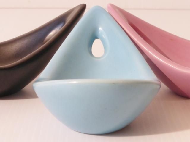 Suite Of 3 Ceramic Ashtrays 1950 Vintage 50s French Ceramic photo Home Decor