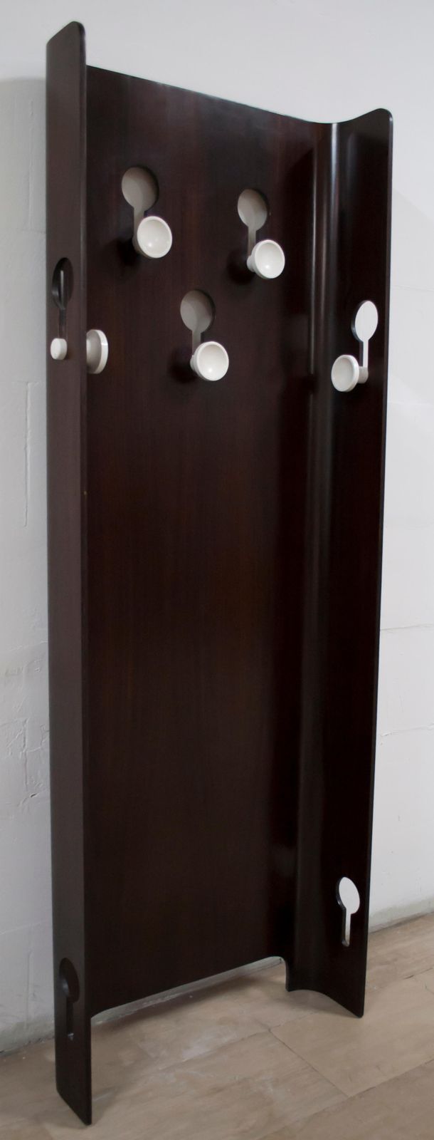 Carlo De Carli Mid Century Modern Italian Teak Coat Rack By Fiarm, 1960s photo Furniture