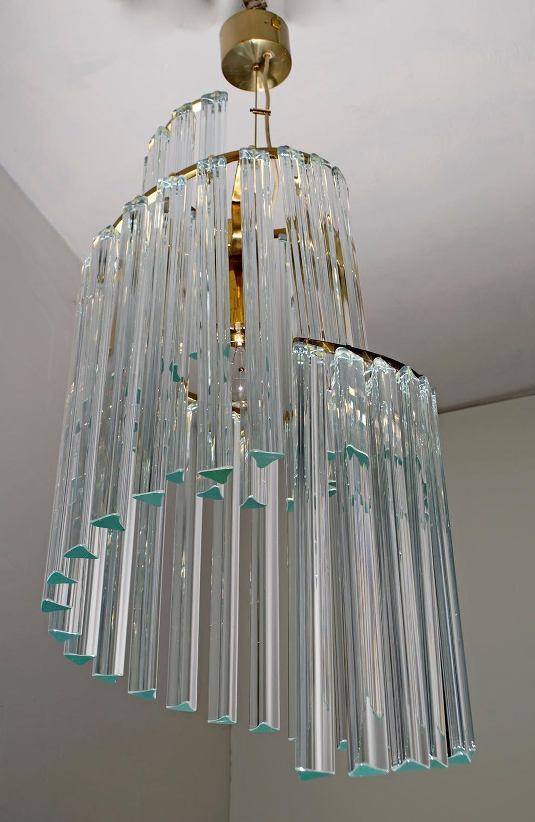 Pia Guidetti Crippa Mid Century Modern Italian Murano Chandelier For Lumi, 1960s photo for sale
