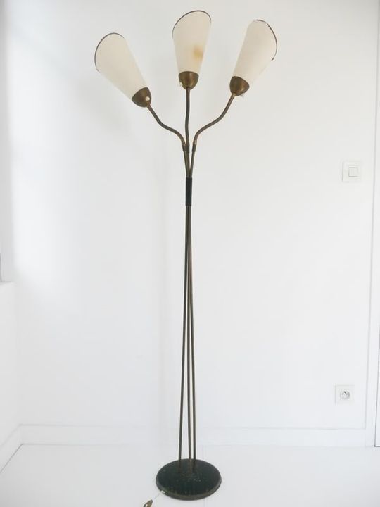 457.0 Typical Floor Lamp 1950 With 3 Flexible Arms Vintage Design Years 50 Mid Century photo