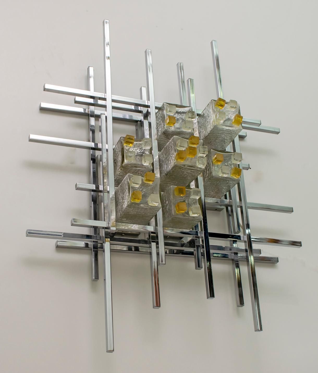 Albano Poli Mid Century Modern Italian Single Sculture Sconce By Poliarte, 1970s photo buy