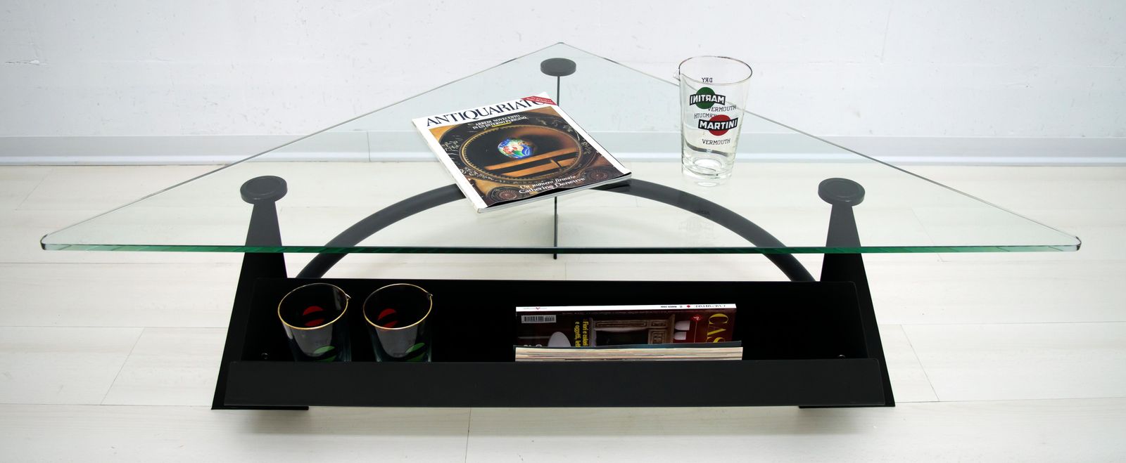 Modern And Contemporary Italian Coffee Table Blackened Metal And Glass Top, 1990 photo furniture