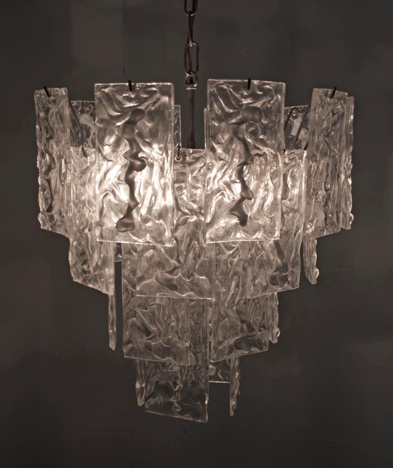 Carlo Nason Mid Century Modern Italian Chandelier For Mazzega, 1960s photo buy