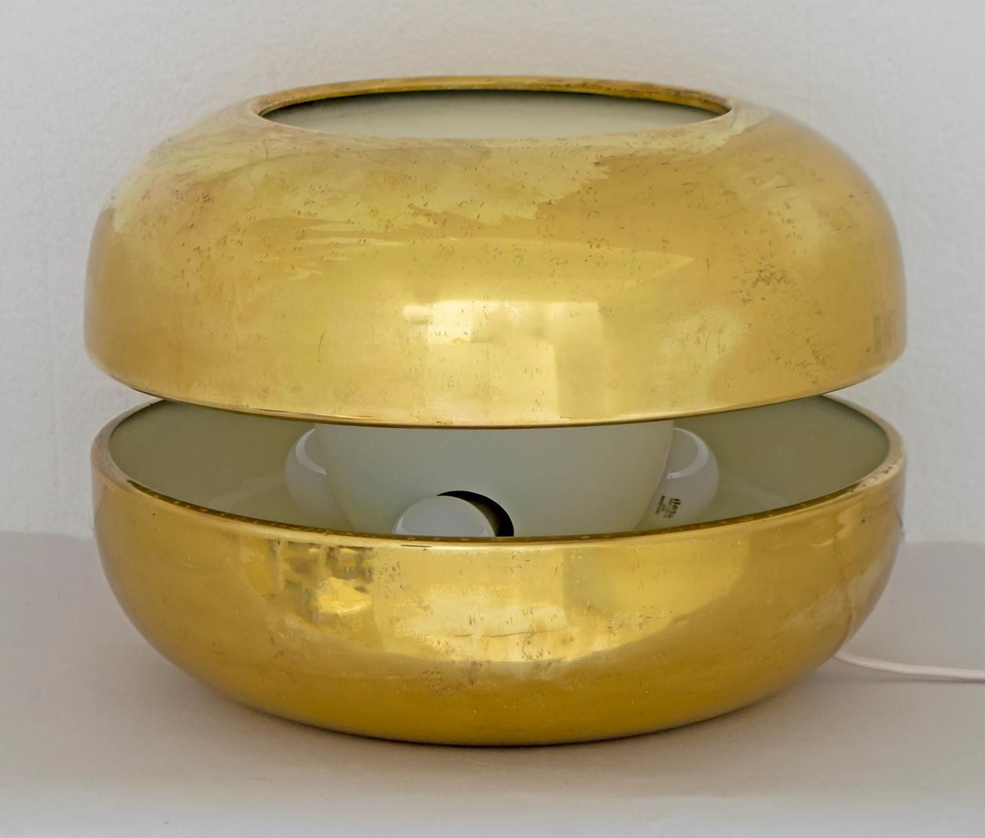 Luciano Frigerio Italian Table Lamp Vibrated Brass "Ballata Alta", 1974 photo Lighting