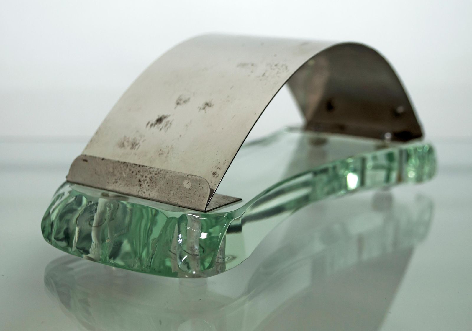 Pietro Chiesa Midcentury Chiseled Crystal Desk Set For Fontana Arte, 1930s photo vinterior