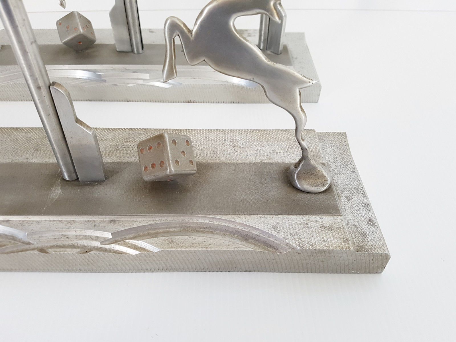 Pair Of Deer And Playing Photo Holders Art Deco photo furniture