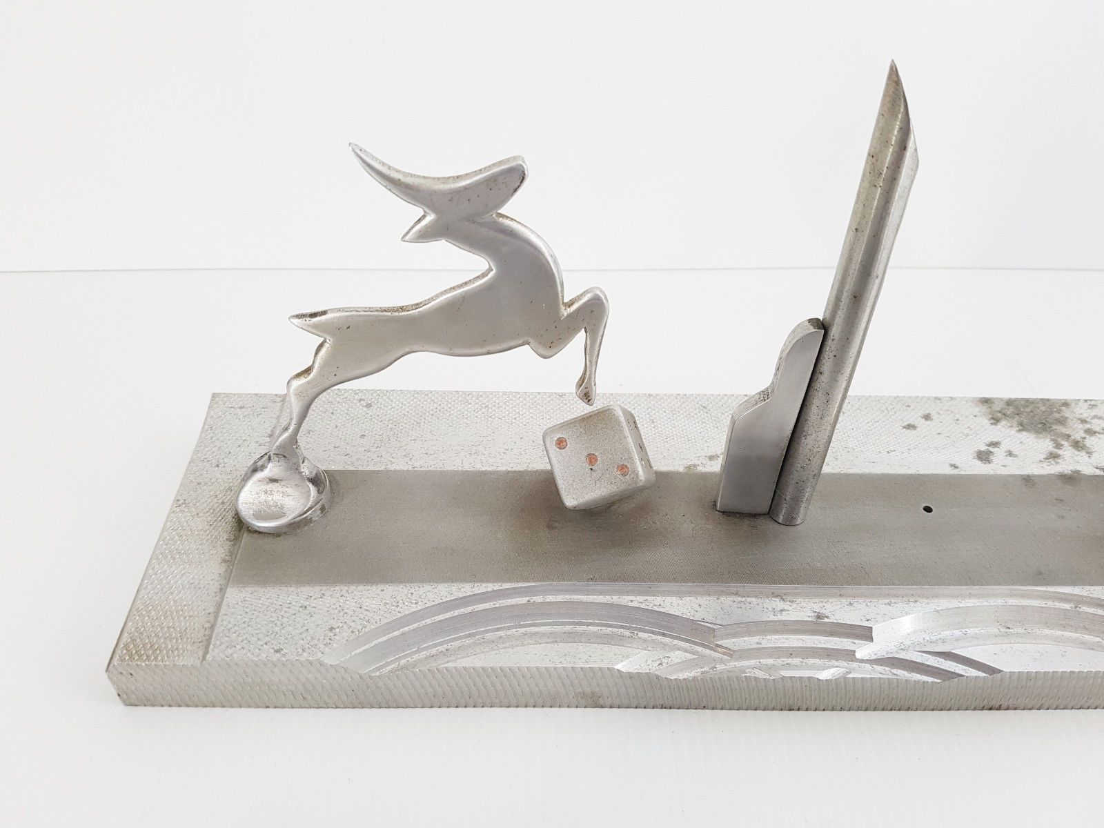 Pair Of Deer And Playing Photo Holders Art Deco photo Home Decor