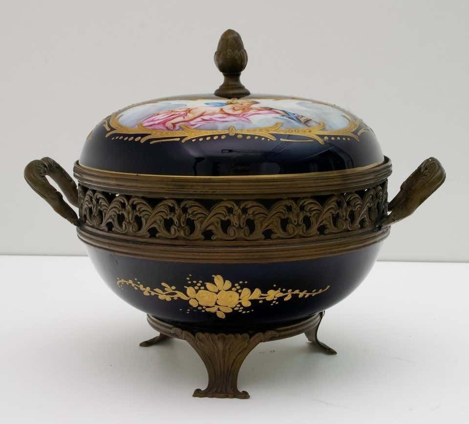 Signed E Froger 19th Century French Porcelain Potpourri By Sevres, 1880 photo 1260.0