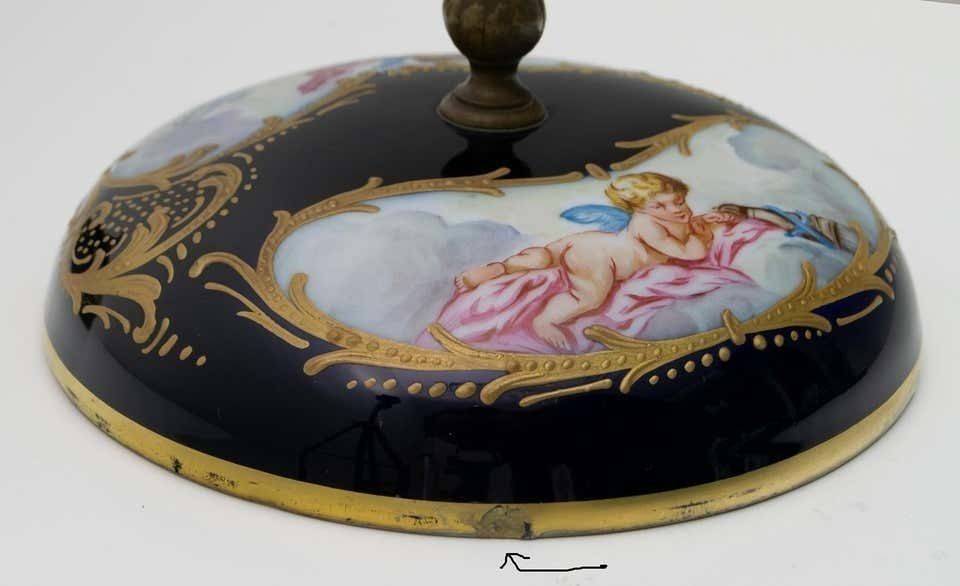 photo vinterior Signed E Froger 19th Century French Porcelain Potpourri By Sevres, 1880