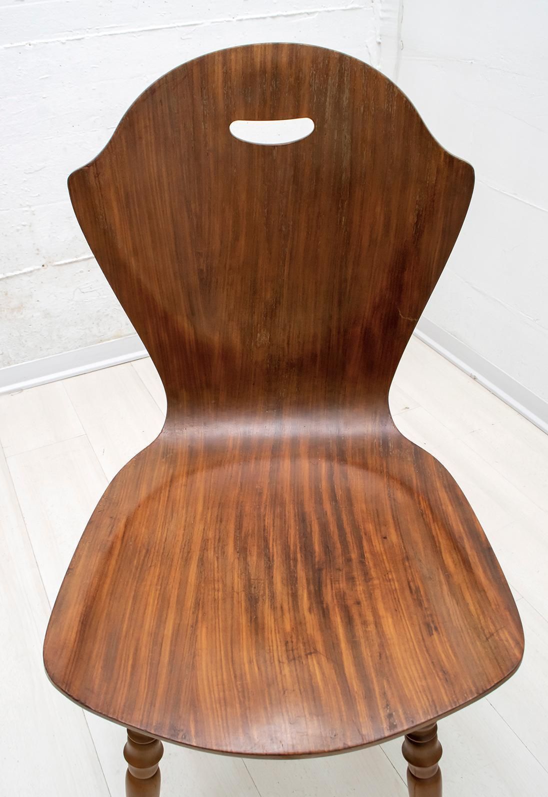 photo for sale After Carlo Ratti Mid Century Modern Italian Bentwood Chairs, 1950s
