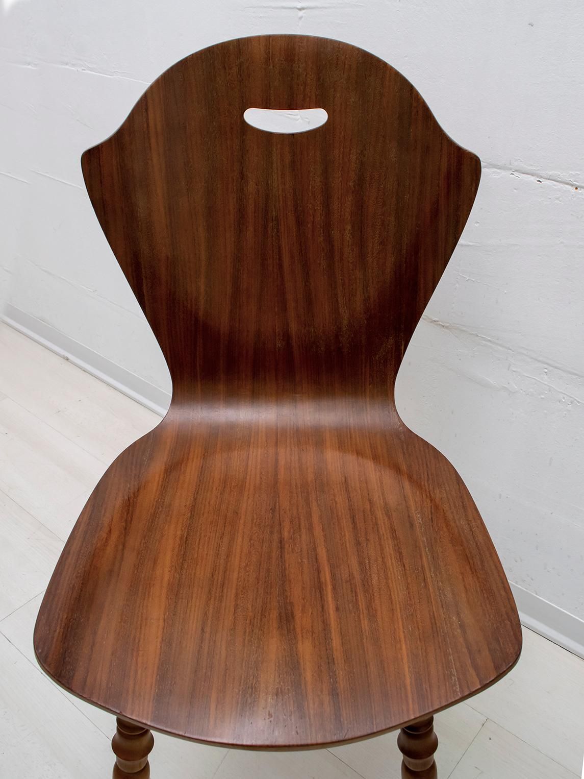 Furniture After Carlo Ratti Mid Century Modern Italian Bentwood Chairs, 1950s photo