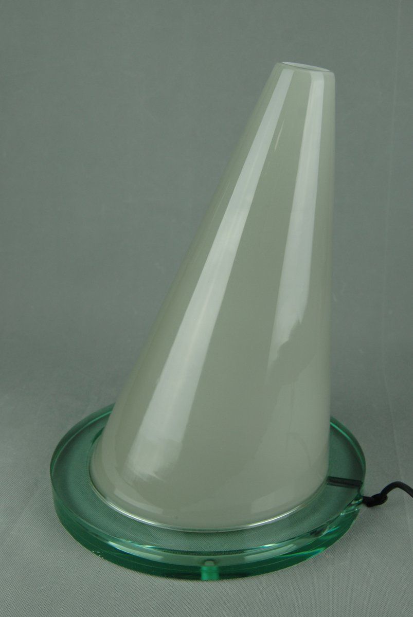 Modern Italian Glass Oz Table Lamp By Daniela Puppa & Franco Raggi For Fontana Arte, 1980s photo vinterior