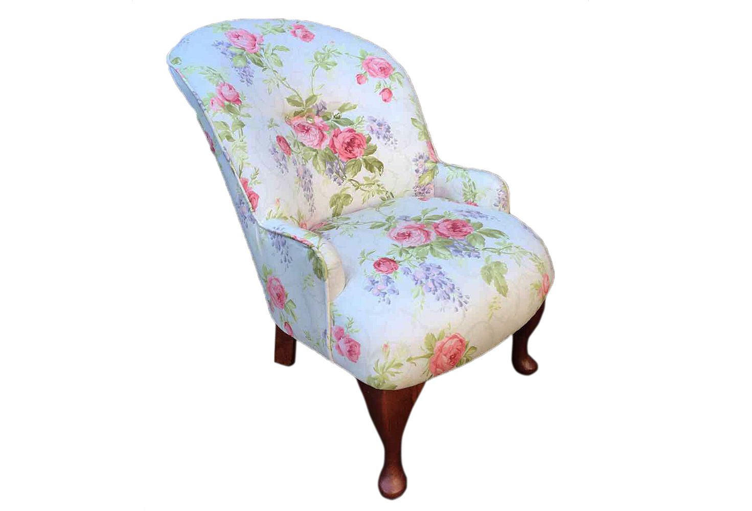 Vintage Chair With Floral Upholstery