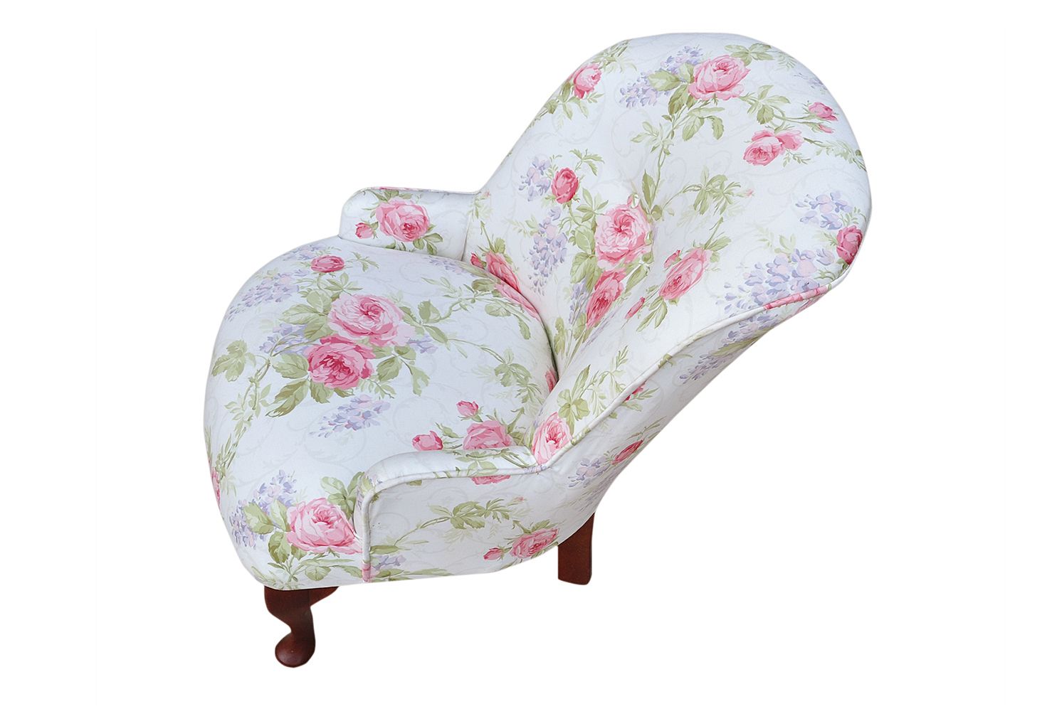 Vintage Chair With Floral Upholstery photo for sale