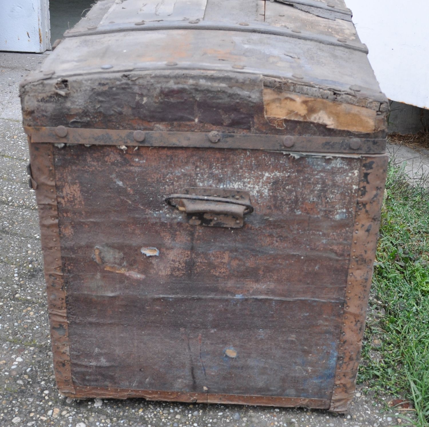 Vintage Leather Travel Trunk photo buy