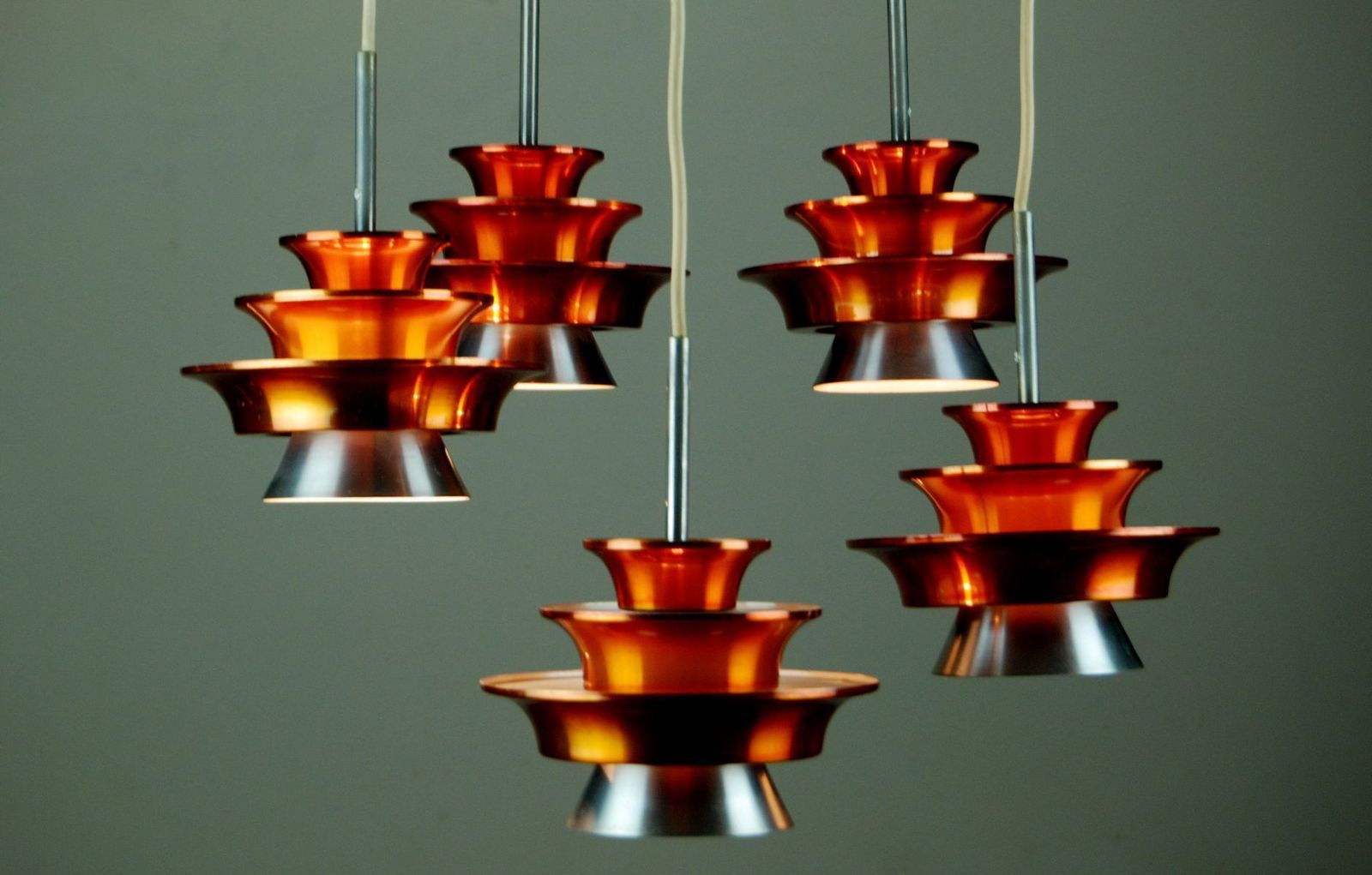 Danish Modern Cascading Pendant From Lyfa, 1970s