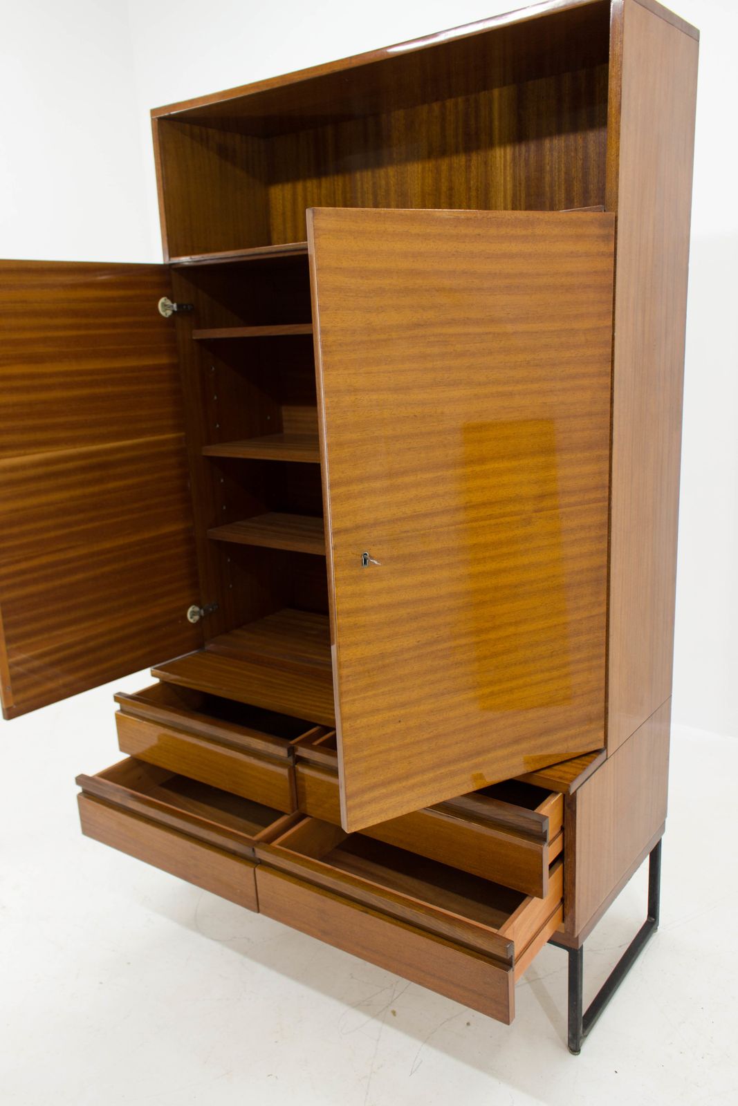 Belmondo Cabinet With Shelves And Drawers In High Gloss Finish, 1970 photo for sale