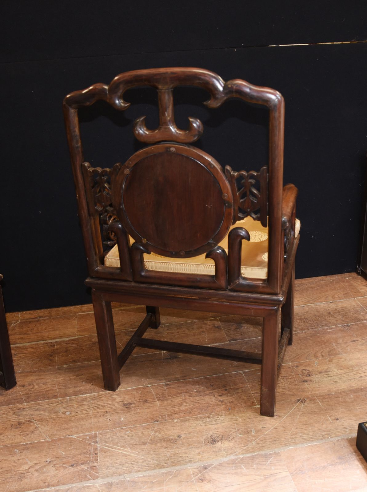 photo for sale Pair Antique Chinese Armchairs Hardwood 19th Century Seat Chair