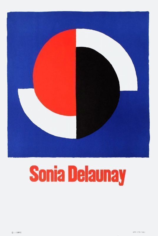 Delaunay Sonia Poster In Lithography Exhibition Jacques Damase Gallery 1974