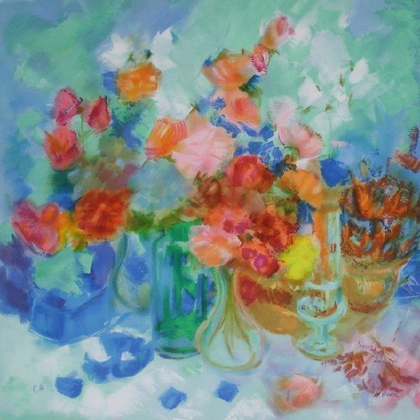 Gour Michèle   Lithography   Bouquet Of Flowers 3