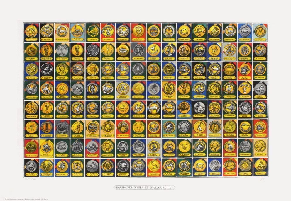 De Martimprey Didier (Né 1947)   Lithographie   Crews Of Yesterday And Today 1 (Basketry Buttons)