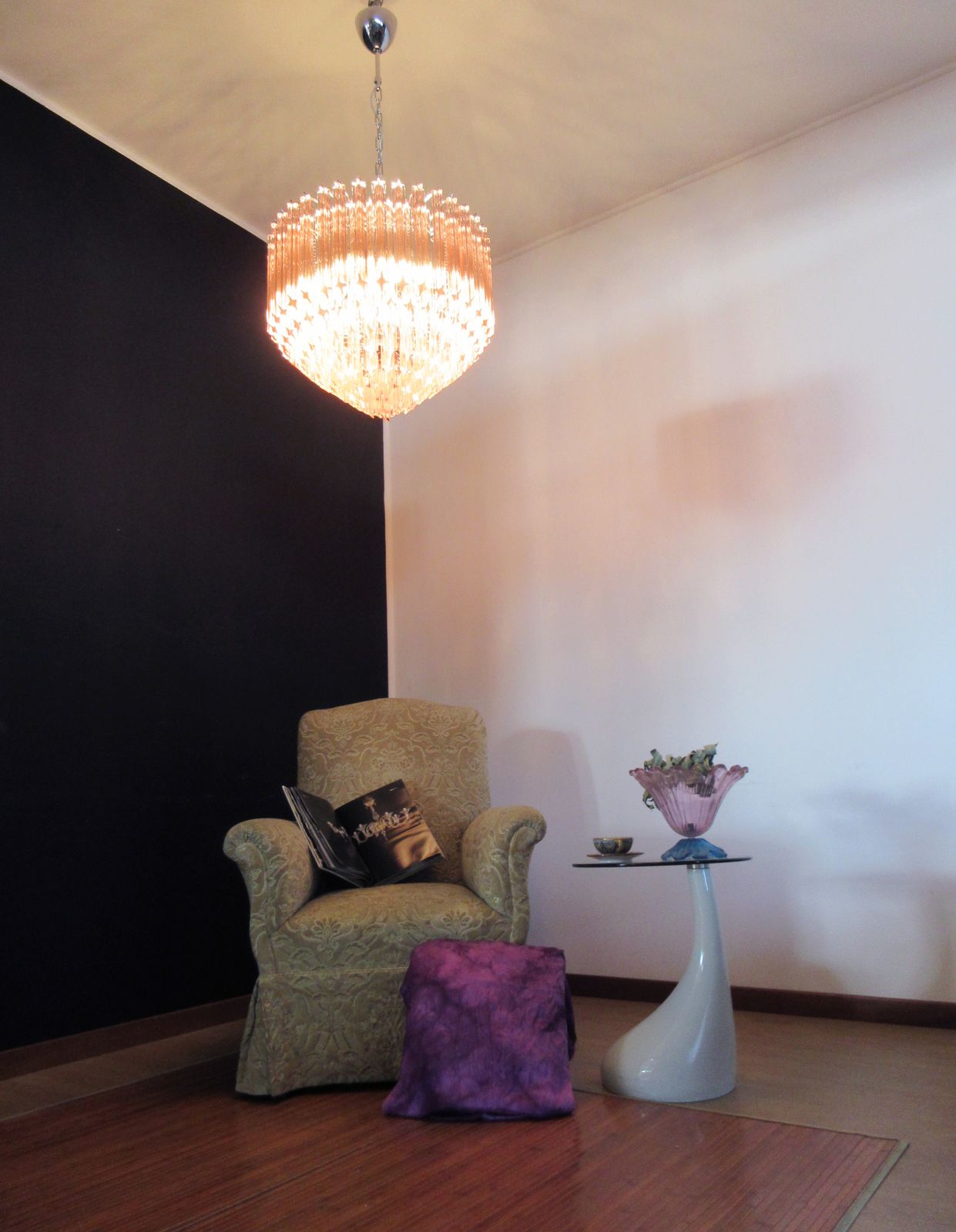 Modern Quadriedri Murano Glass Chandelier   163 Pink Prism Quadriedri photo Lighting