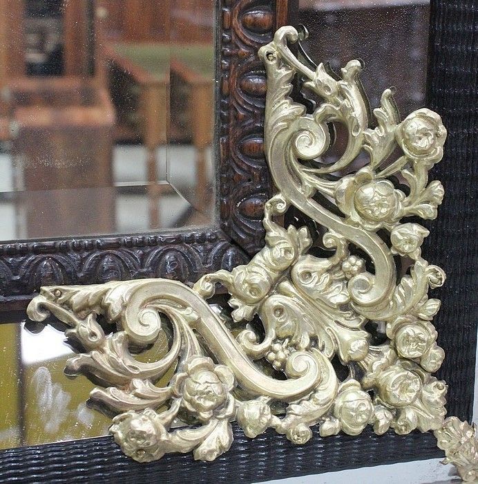 photo for sale Large Rectangular Mirror, Louis XIV Style, Napoleon III Period  19th