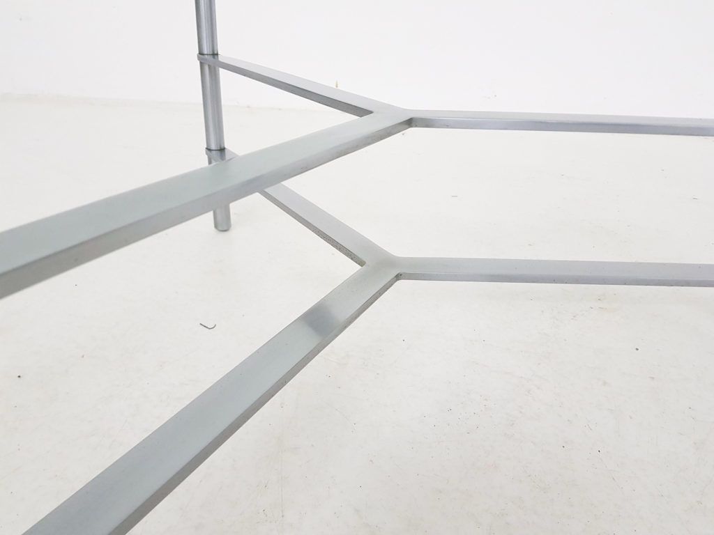 photo for sale Mid Century Round Glass And Chrome Coffee Table