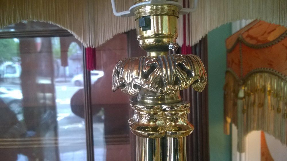Edwardian Brass Table Lamp photo 750.0