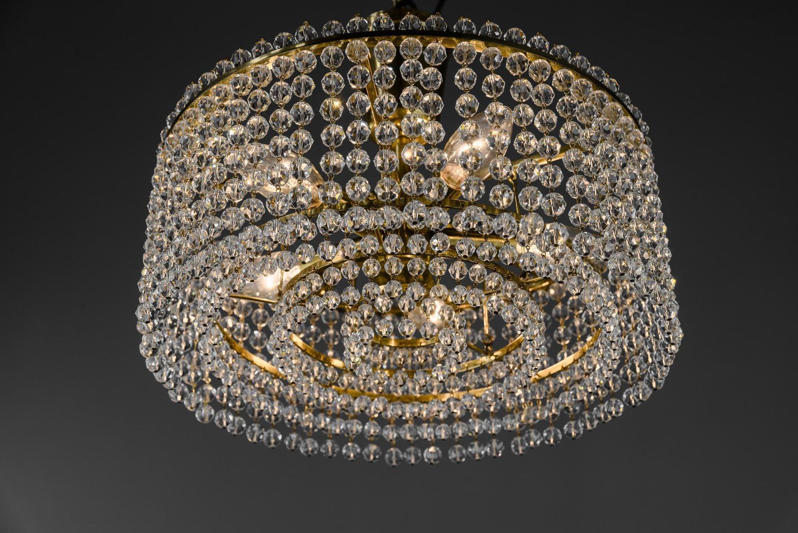 J.L Lobmeyr Chandelier With Crystal Glass, Austria, 1960s photo for sale