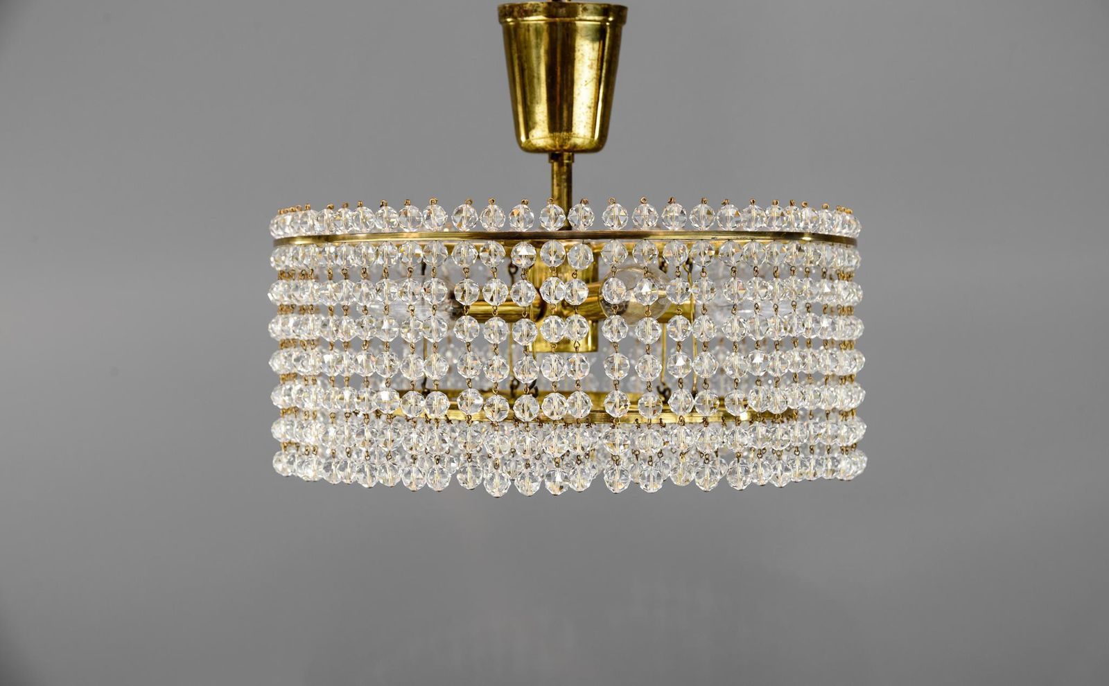 J.L Lobmeyr Chandelier With Crystal Glass, Austria, 1960s photo vinterior