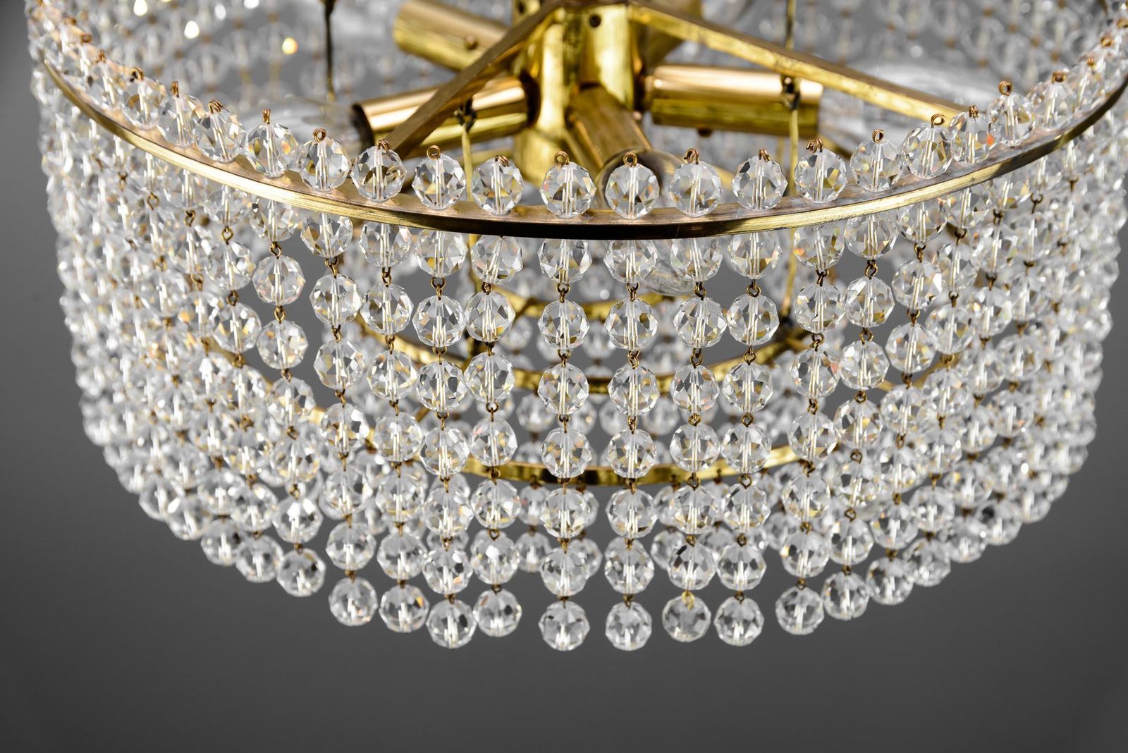 J.L Lobmeyr Chandelier With Crystal Glass, Austria, 1960s photo vintage