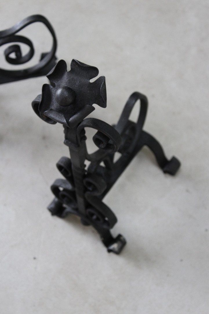 Pair Arts & Crafts Andirons. photo 95.0