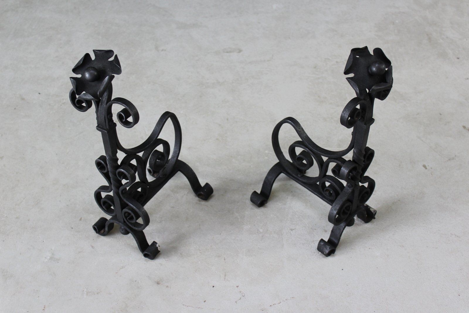 Pair Arts & Crafts Andirons. photo buy