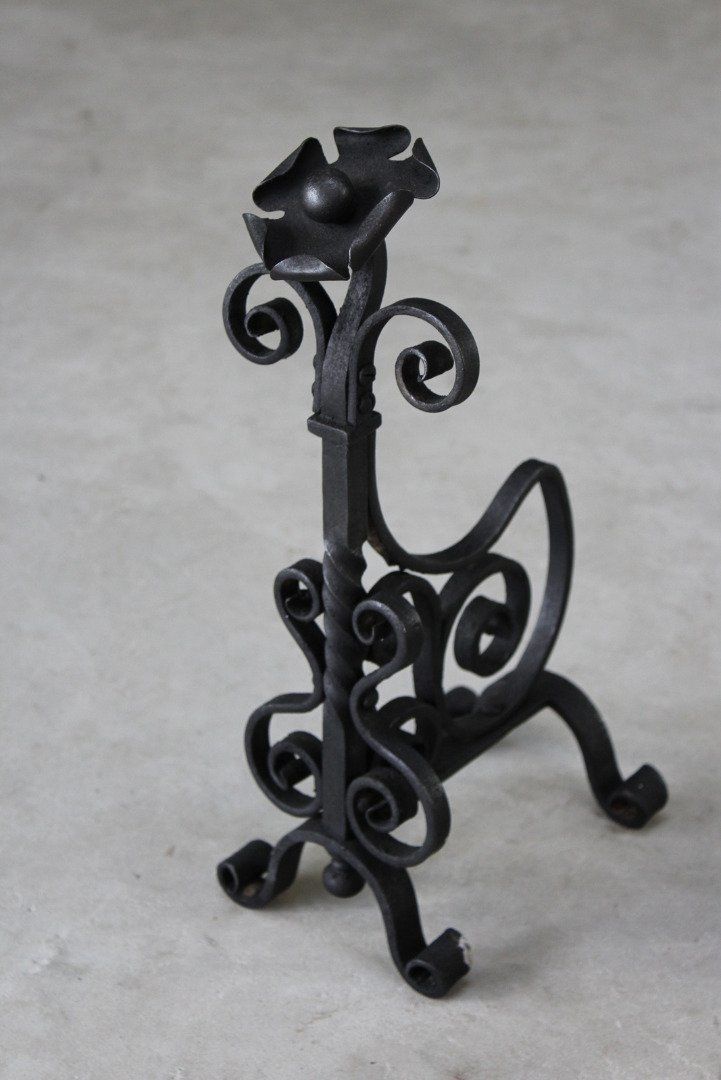 Pair Arts & Crafts Andirons. photo vintage