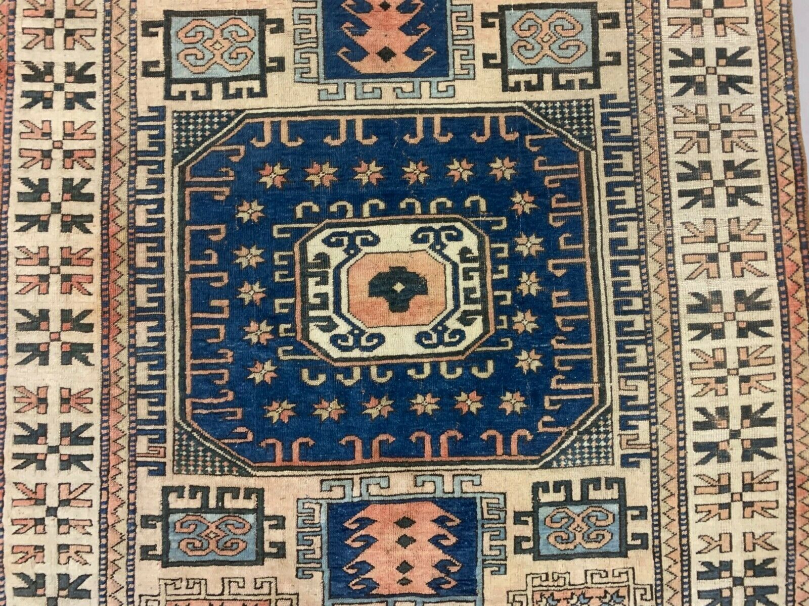 Old Turkish Kazak Rug Oriental 240x165 Cm Vintage Carpet, Tribal Handwoven photo vintage