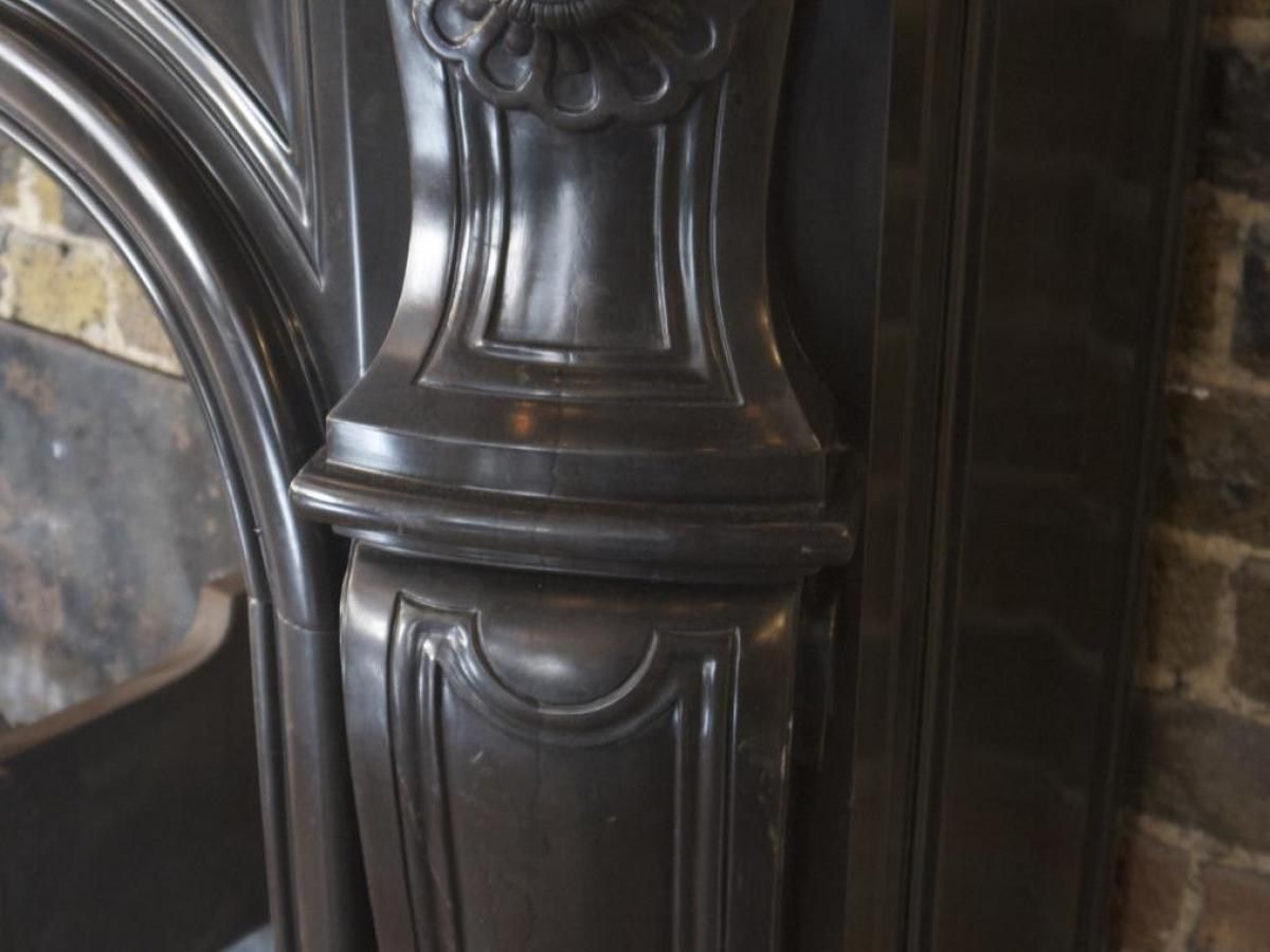 Reproduction Black Louis XV Marble Fireplace photo vintage