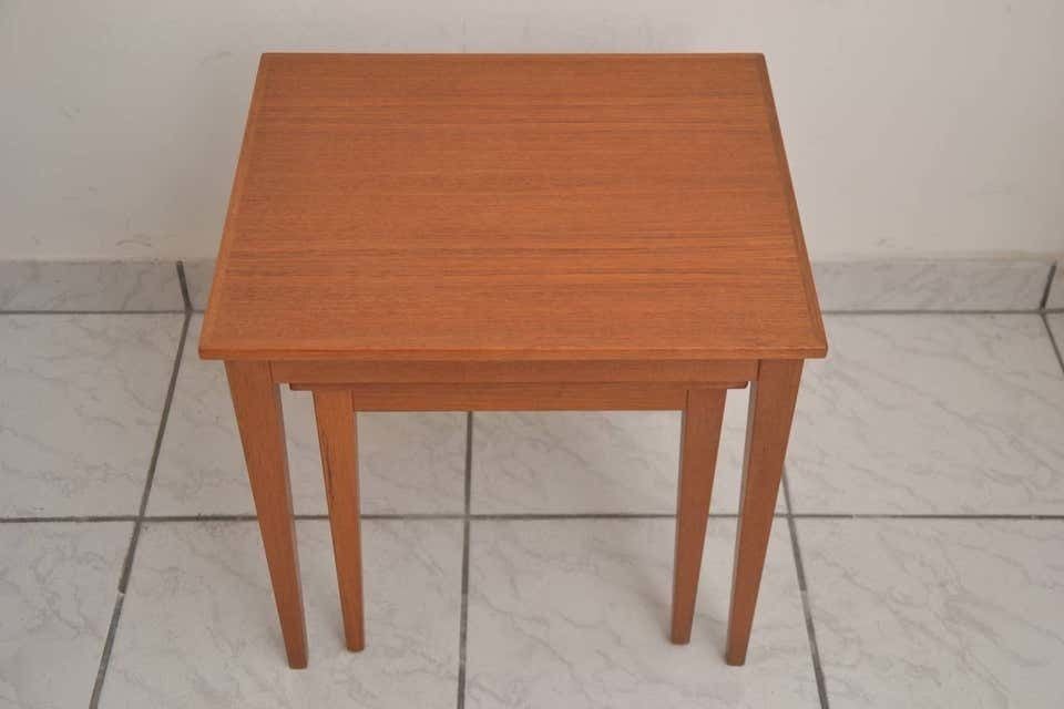 Pair Of Nesting Tables 1960 Denmark Teak Wood photo Furniture