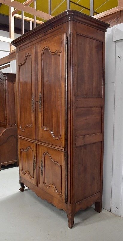 Important Four Regional Property Doors, In Cherry Roux, Louis XV Period, Late 18th Century photo Furniture