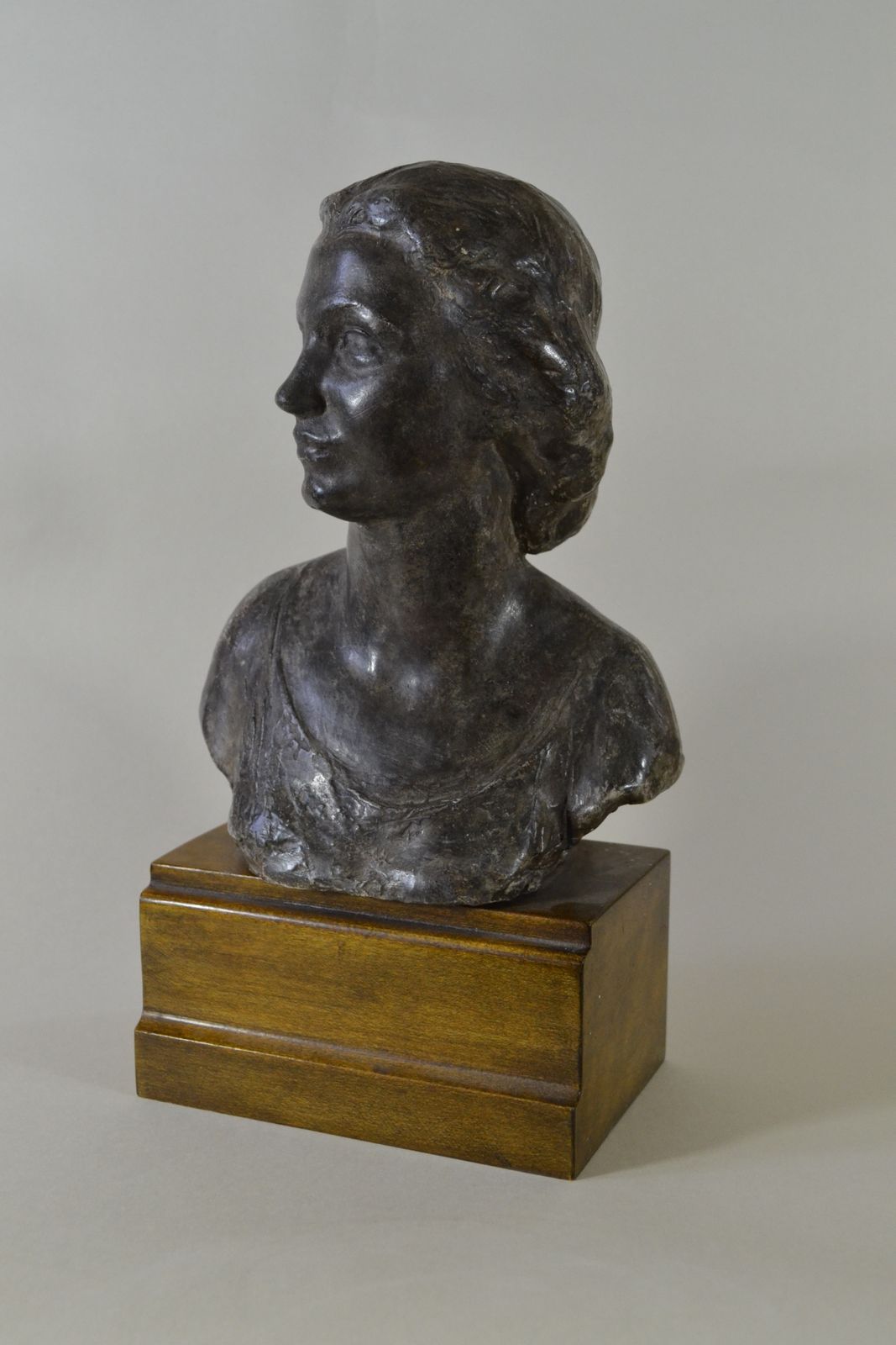 Art Richard Garbe, Ra   Alfreda, The Artist's Daughter   1950s Patinated Plaster photo