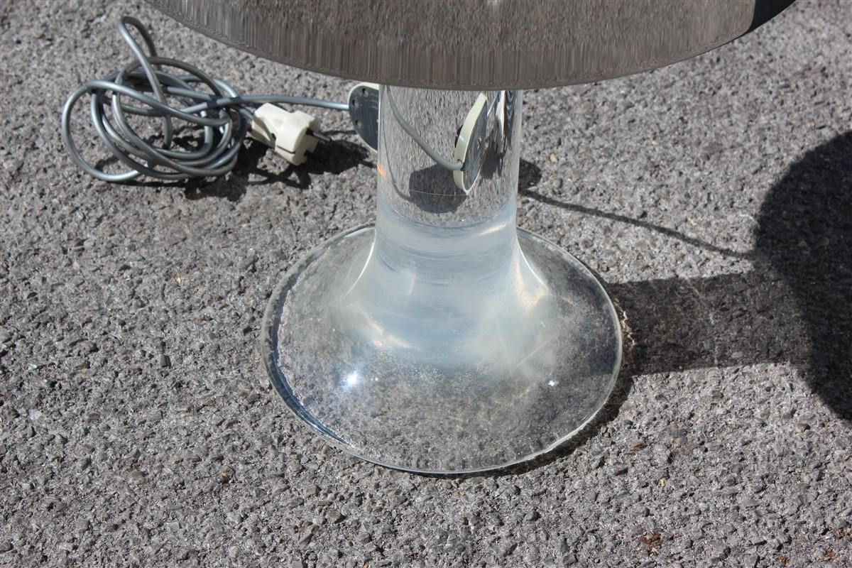 Table Lamp Harvey Guzzini Italian Design Lucite Steel Silver photo furniture