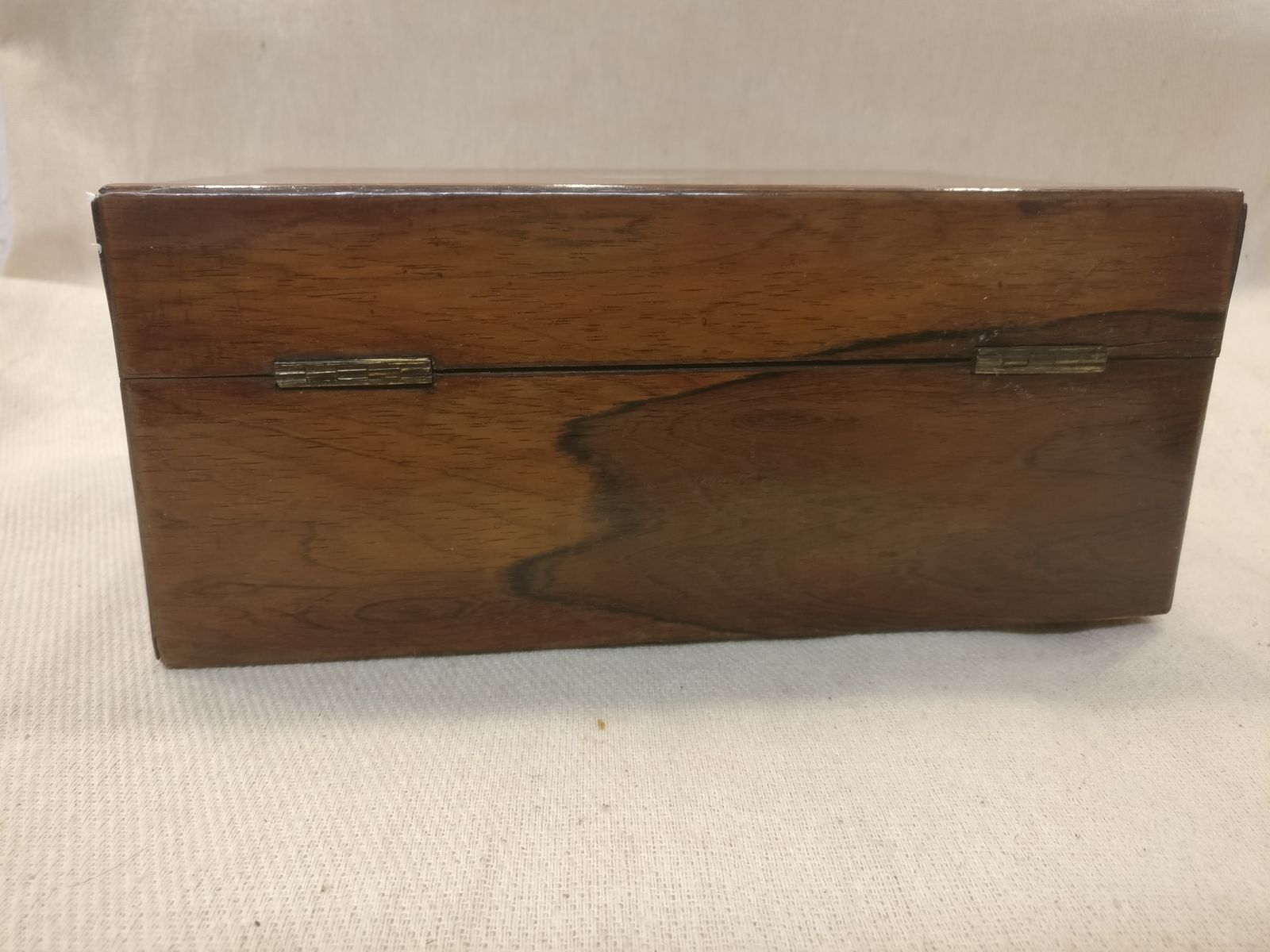 Antique Rosewood Tea Caddy With Original Key And Mother Of Pearl Inlay 26, 18,11 830g photo Home Decor