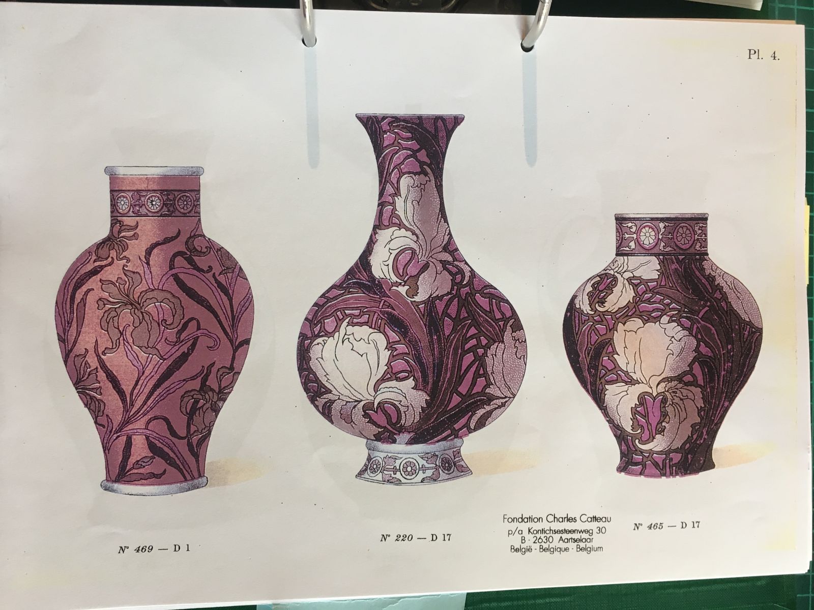 photo furniture Boch Keramis Very Rare Art Nouveau Garnituren Set Of 3 Vases By Emile Diffloth