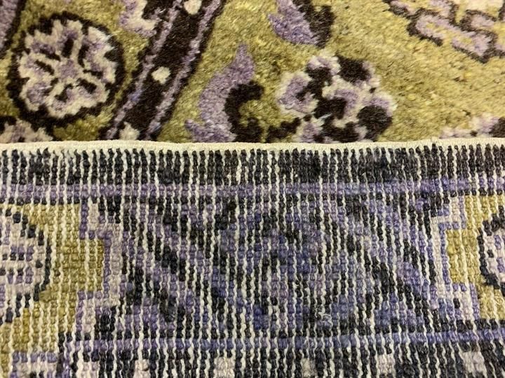 photo furniture Antique Chinese Pao Tao Rug 145x68 Cm, Wool, Gold And Brown