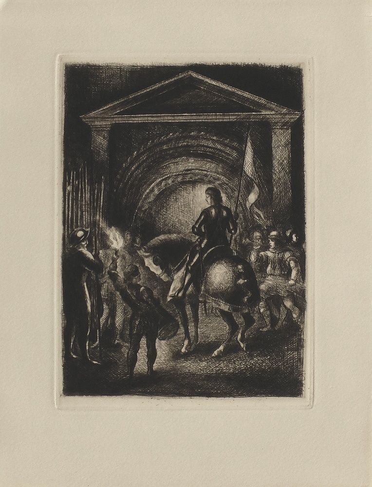 Galanis Dimitrios (1882 1966)   Engraving   Book Challenge   Orléans Loiret Arrival Of The Maid