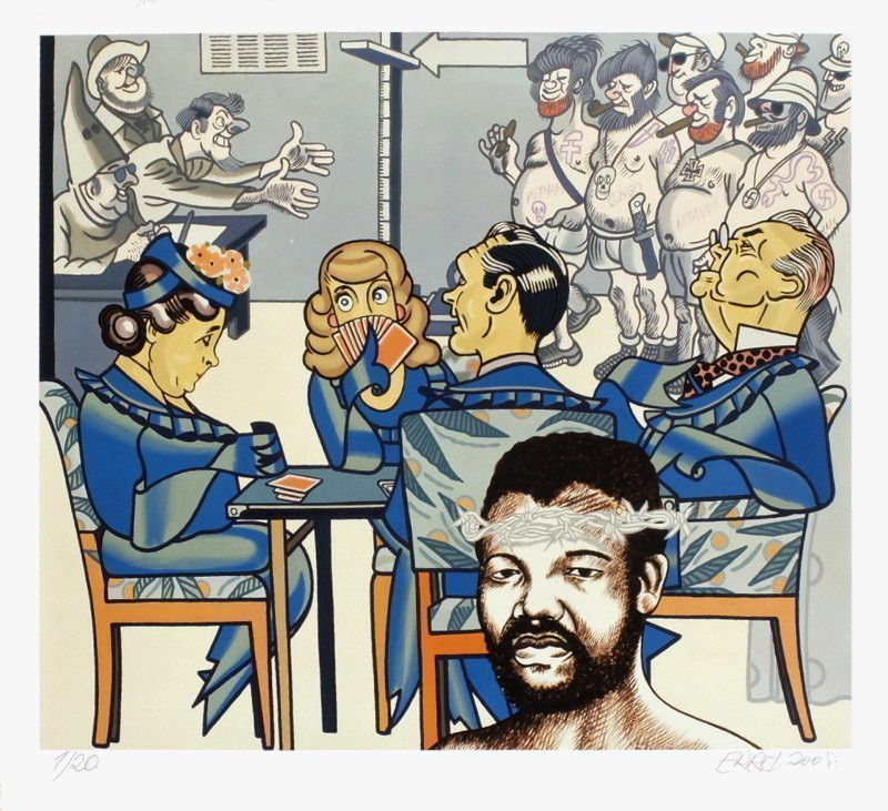 Erro Pigment Print Homage To Nelson Mandela