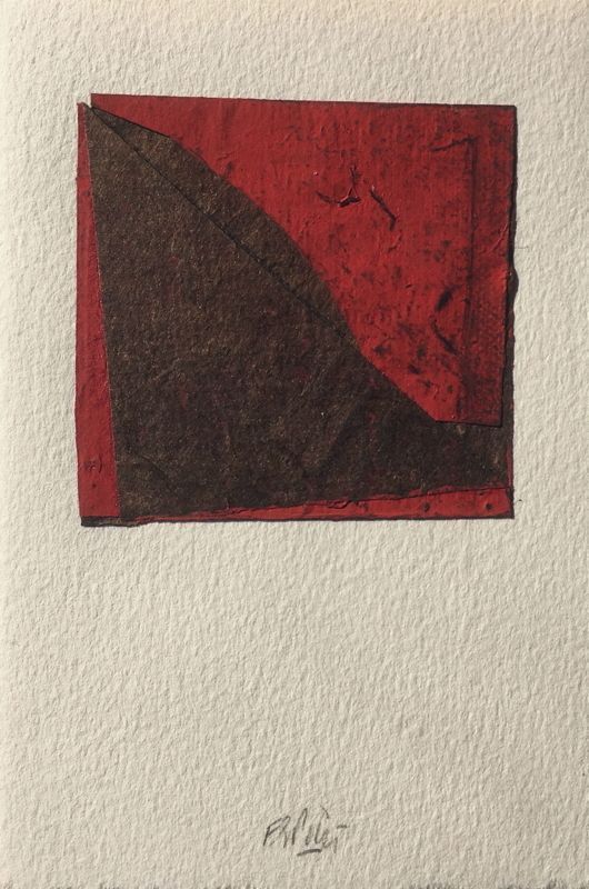 Espilit Jean Louis (1943 )   Gouache And Collage   Abstract Composition