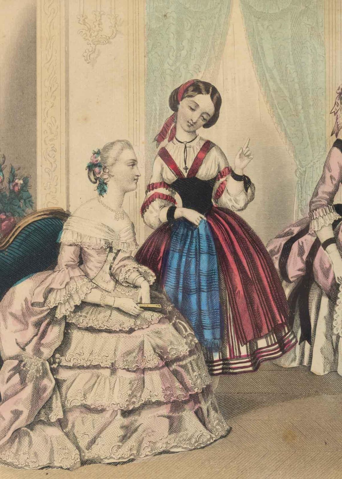 19th Century Engraving, Under Glass, Depicting "The Family Museum" photo Art